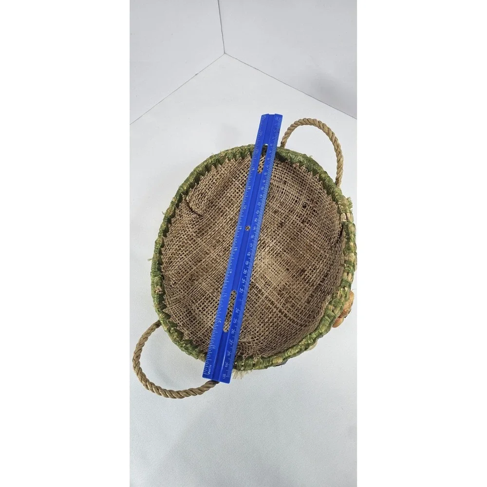 Vintage Woven Harvest Basket Vegetable Decor Straw Market Basket‎ Farmhouse